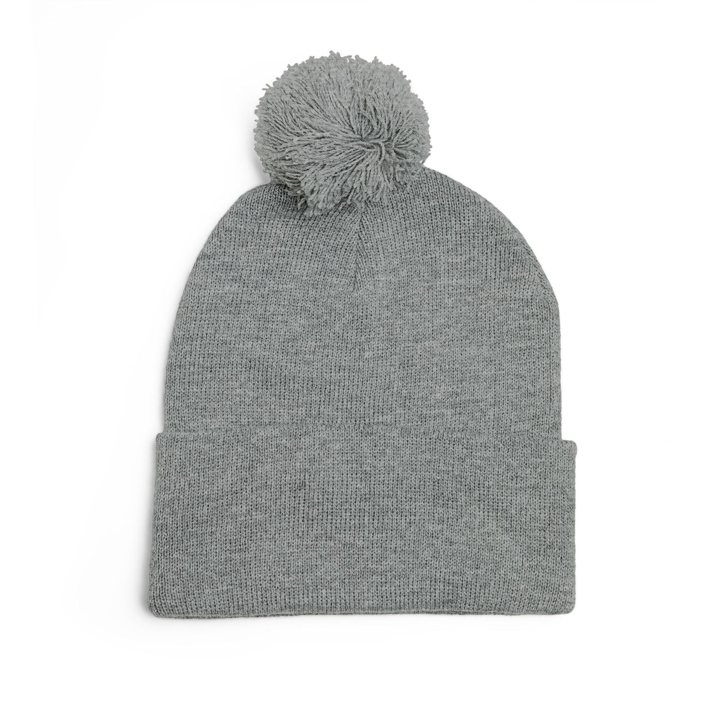 Embroidered Pom-Pom Beanie — "Support Day Drinking" Knit Hat