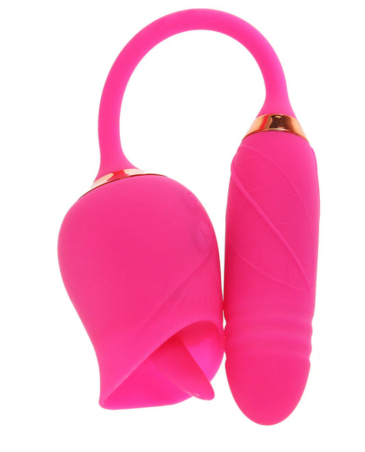 Pink Pussycat Licking Rose Vibe