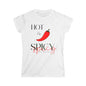 T-Shirt — "Hot & Spicy" Red Chili Graphic Tee for Women